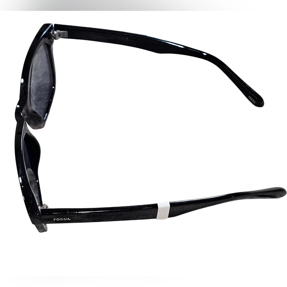 Fossil Women's Black Gloss Wayfarer Sunglasses. New! - Picture 3 of 6